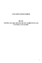 Sáng kiến kinh nghiệm skkn môn ngữ văn thpt hướng dẫn học sinh ôn thi tốt nghiệp phần làm văn nghị luận xã hội