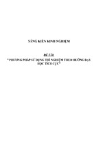 Sáng kiến kinh nghiệm skkn về phương pháp sử dụng thí nghiệm theo hướng dạy học tích cực