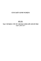 Sáng kiến kinh nghiệm skkn mở rộng vốn từ lớp 4 để hỗ trợ tập làm văn