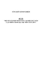 Sáng kiến kinh nghiệm skkn về một số giải pháp nhằm nâng cao hiệu quả thảo luận nhóm trong dạy học môn toán lớp 3