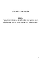 Sáng kiến kinh nghiệm skkn khai thác mối quan hệ giữa hình học phẳng và hình học không gian trong giảng dạy toán ở thpt