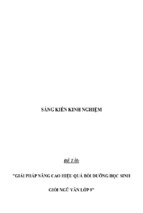 Sáng kiến kinh nghiệm skkn về giải pháp nâng cao hiệu quả bồi dưỡng học sinh giỏi ngữ văn lớp 9