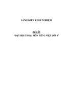 Sáng kiến kinh nghiệm dạy hội thoại môn tiếng việt lớp 4