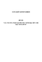 Sáng kiến kinh nghiệm về phương pháp môn toán lớp 10