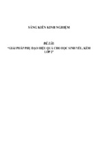 Sáng kiến kinh nghiệm skkn về giải pháp phụ đạo hiệu quả học sinh yếu kém lớp 2