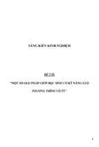 Sáng kiến kinh nghiệm skkn một số giải pháp giúp học sinh có kỹ năng giải phương trình vô tỷ