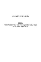 Sáng kiến kinh nghiệm skkn phương pháp dạy học tích cực trong bài thực hành công nghệ thcs