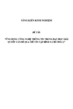 Sáng kiến kinh nghiệm skkn ứng dụng cntt trong dạy học giải quyết vấn đề qua tiết ôn tập hình học 9 (chương 1)