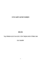 Sáng kiến kinh nghiệm skkn dạy phần giải tam giác có sử dụng máy tính cầm tay ms570