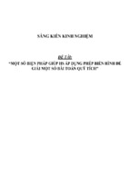 Sáng kiến kinh nghiệm skkn một số biện pháp giúp hs áp dụng phép biến hình để giải một số bài toán quỹ tích