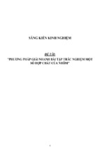 Sáng kiến kinh nghiệm skkn phương pháp giải nhanh bài tập trắc nghiệm một số hợp chất của nhôm