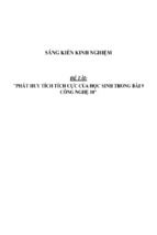 Sáng kiến kinh nghiệm skkn phát huy tích tích cực của học sinh trong bài 9 công nghệ 10