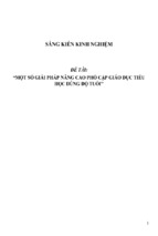 Sáng kiến kinh nghiệm skkn một số giải pháp nâng cao phổ cập giáo dục tiểu học đúng độ tuổi