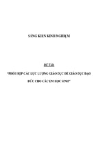 Sáng kiến kinh nghiệm skkn phối hợp các lực lượng giáo dục để giáo dục đạo đức cho các em học sinh