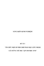 Sáng kiến kinh nghiệm skkn tổ chức học tập tích cực bằng các hoạt động trò chơi trong giờ toán cho học sinh lớp 3