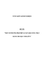 Sáng kiến kinh nghiệm skkn một số phương pháp rèn luyện khả năng thực hành cho học sinh lớp 8i