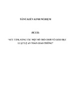 Sáng kiến kinh nghiệm skkn sưu tầm, sáng tác một số trò chơi về giáo dục luật lệ an toàn giao thông