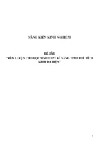 Sáng kiến kinh nghiệm skkn rèn luyện cho học sinh thpt kĩ năng tính thể tích khối đa diện