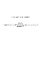 Sáng kiến kinh nghiệm skkn môn ngữ văn thcs một vài suy nghĩ nhỏ khi dạy bài ông đồ của vũ đình liên