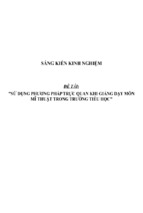 Sáng kiến kinh nghiệm sử dụng phương pháp trực quan khi giảng dạy môn mĩ thuật trong trường tiểu học