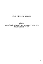 Sáng kiến kinh nghiệm skkn về một số giải pháp giúp học sinh có kỹ năng giải phương trình vô tỉ