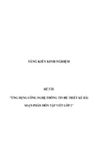 Sáng kiến kinh nghiệm skkn ứng dụng cntt để ứng dụng phân môn tập viết lớp 2