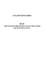 Sáng kiến kinh nghiệm skkn một số kinh nghiệm hướng dẫn học sinh làm bài tập vẽ kỹ thuật lớp 11