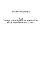 Sáng kiến kinh nghiệm skkn ứng dụng công nghệ thông tin trong giảng dạy các tác dụng của dòng điện vật lý 7