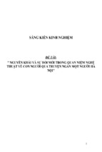 Sáng kiến kinh nghiệm skkn môn ngữ văn thpt nguyễn khải và sự đổi mới trong quan niệm nghệ thuật về con người qua truyện ngắn  một người hà nội