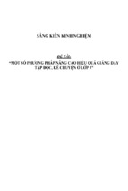 Sáng kiến kinh nghiệm skkn về một số phương pháp nâng cao hiệu quả giảng dạy tập đọc, kể chuyện ở lớp 3