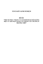 Sáng kiến kinh nghiệm skkn về thực trạng và cách đánh giá bài giảng điện tử khi soạn giảng tác phẩm văn chương ở trường thpt