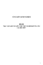 Sáng kiến kinh nghiệm skkn dạy tập làm văn lớp 3 như thế nào để đáp ứng yêu cầu đổi mới