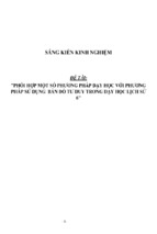 Sáng kiến kinh nghiệm skkn phối hợp một số phương pháp dạy học với phương pháp sử dụng bản đồ tư duy trong dạy học lịch sử 6