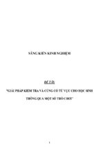 Sáng kiến kinh nghiệm skkn môn tiếng anh thcs  giải pháp kiểm tra và củng cố từ vựng cho học sinh thông qua một số trò chơi