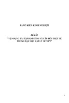 Sáng kiến kinh nghiệm skkn vận dụng bài tập định tính và câu hỏi thực tế trong dạy học vật lý 10 thpt