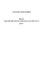 Sáng kiến kinh nghiệm skkn đổi mới phương pháp giảng dạy môn vật lý lớp 9