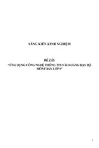 Sáng kiến kinh nghiệm skkn ứng dụng công nghệ thông tin vào giảng dạy bộ môn toán lớp 9