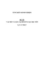 Sáng kiến kinh nghiệm skkn cải tiến và sáng tạo đồ dùng dạy học môn vật lý thcs