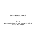 Sáng kiến kinh nghiệm skkn biện pháp giáo dục lễ giáo cho trẻ 5 6 tuổi tại trường mầm non 1 6