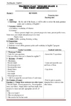 Giáo án tiếng anh lớp 8 thí điểm cả năm mới nhất