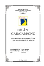 Thiết kế phân khuôn và gia công khuôn vỏ xe ô tô mô hình