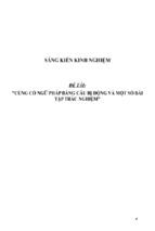 Củng cố ngữ pháp bằng câu bị động và một số bài tập trắc nghiệm