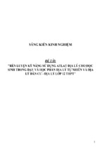 Sáng kiến kinh nghiệm rèn luyện kỹ năng sử dụng atlat địa lý cho học sinh trong dạy và học phần địa lý tự nhiên và địa lý dân cư   địa lý lớp 12 thpt