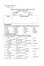 đề ktcl 2 tháng đầu năm lớp 11 mã đề 113 