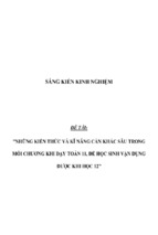 Sáng kiến kinh nghiệm những kiến thức và kĩ năng cần khắc sâu trong mỗi chương khi dạy toán 11, để học sinh vận dụng được khi học 12