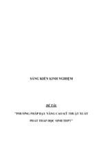 Sáng kiến kinh nghiệm phương pháp dạy nâng cao kỹ thuật xuất phát thấp học sinh thpt