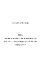 Skkn phương pháp tổ chức  một số trò chơi để gây hứng thú và nâng cao chất lượng giờ học   môn thể dục lớp 11