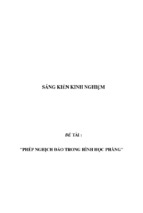 Sáng kiến kinh nghiệm phép nghịch đảo trong hình học phẳng