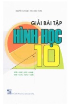 Giải bài tập hình học 10 (nxb đại học quốc gia)   nguyễn vũ thanh, 135 trang