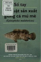 Sổ tay kỹ thuật sản xuất giống cá mú mè (epinephelus malabaricus)  niwes ruangpanis, lê đình bửu dịch